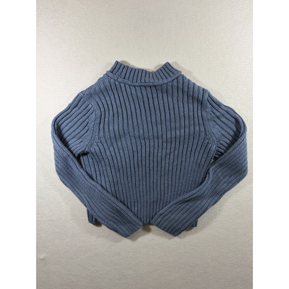 Tommy Hilfiger Women's Cable-Knit Mock-Neck Blue Sweater Size Small Cottagecore - Picture 7 of 7